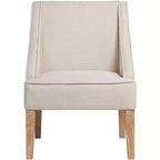 Elm Lane Dixon Ivory Fabric Swoop Arm Chair