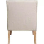 Elm Lane Dixon Ivory Fabric Swoop Arm Chair