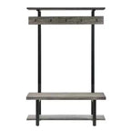 Pomona Entryway Hall Tree with Bench, Shelf and Coat Hooks - Alaterre Furniture