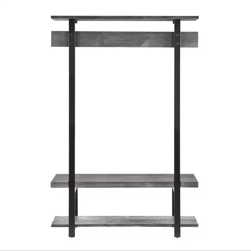 Pomona Entryway Hall Tree with Bench, Shelf and Coat Hooks - Alaterre Furniture