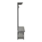 Pomona Entryway Hall Tree with Bench, Shelf and Coat Hooks - Alaterre Furniture
