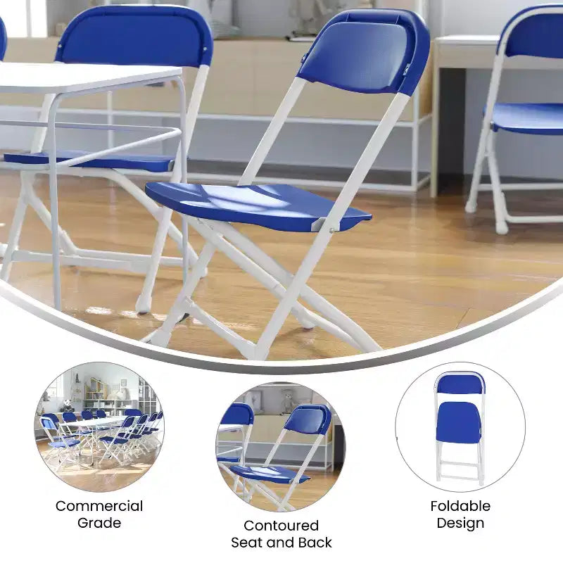 Flash Furniture 10 Pack Kids Plastic Folding Chair