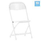 Flash Furniture 10 Pack Kids Plastic Folding Chair