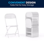 Flash Furniture 10 Pack Kids Plastic Folding Chair