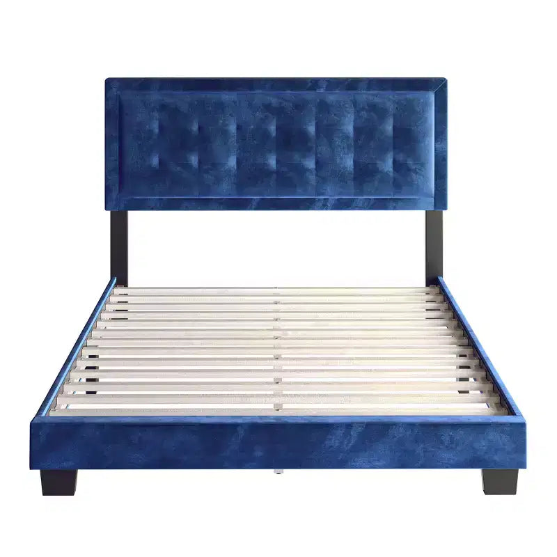 Telaio Letto Imbottito con Bottoni Capitonnè Tobias Velvet - Eco Dream