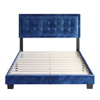 Telaio Letto Imbottito con Bottoni Capitonnè Tobias Velvet - Eco Dream