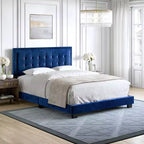Telaio Letto Imbottito con Bottoni Capitonnè Tobias Velvet - Eco Dream