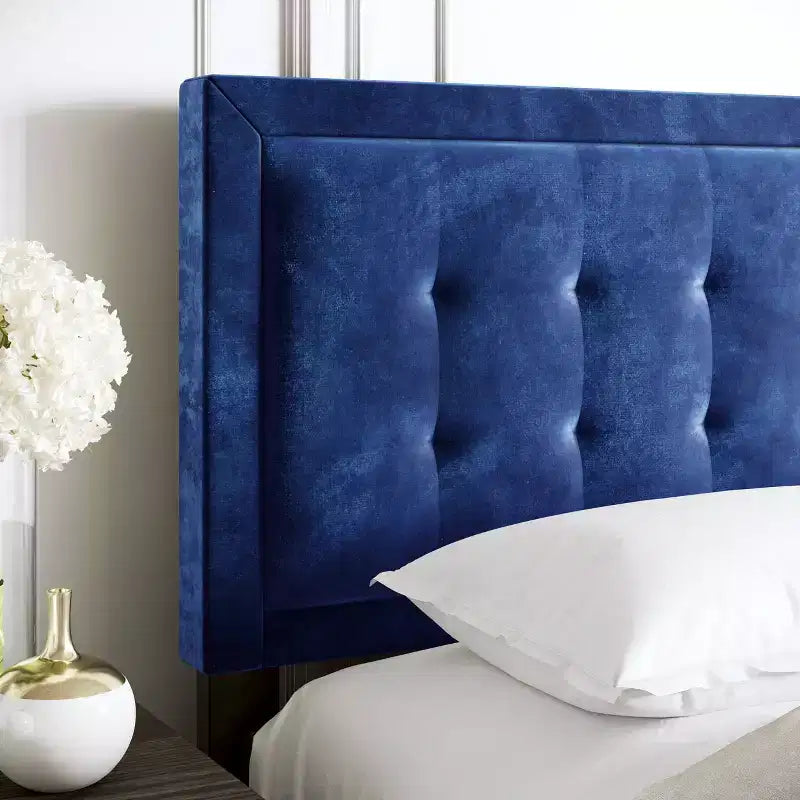 Telaio Letto Imbottito con Bottoni Capitonnè Tobias Velvet - Eco Dream