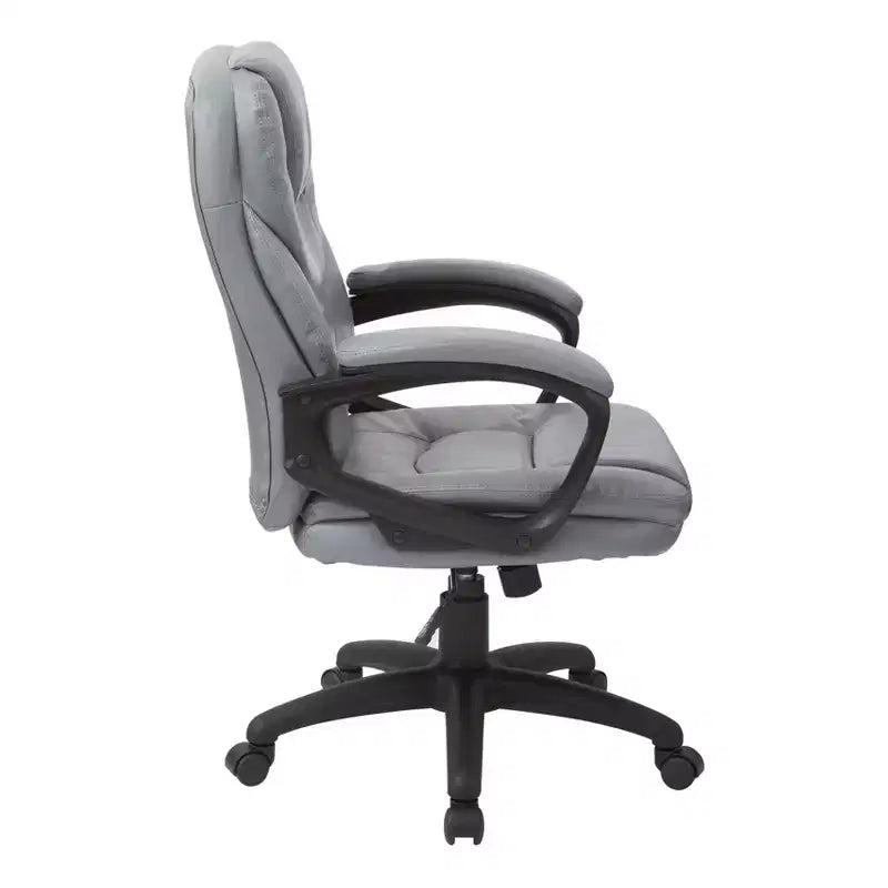 Sedia direzionale in similpelle con braccioli imbottiti - OSP Home Furnishings
