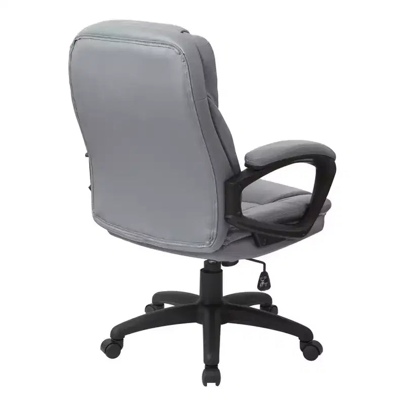 Sedia direzionale in similpelle con braccioli imbottiti - OSP Home Furnishings