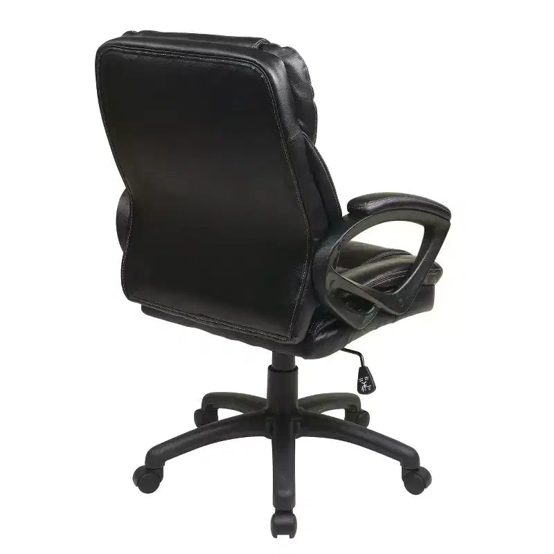 Sedia direzionale in similpelle con braccioli imbottiti - OSP Home Furnishings