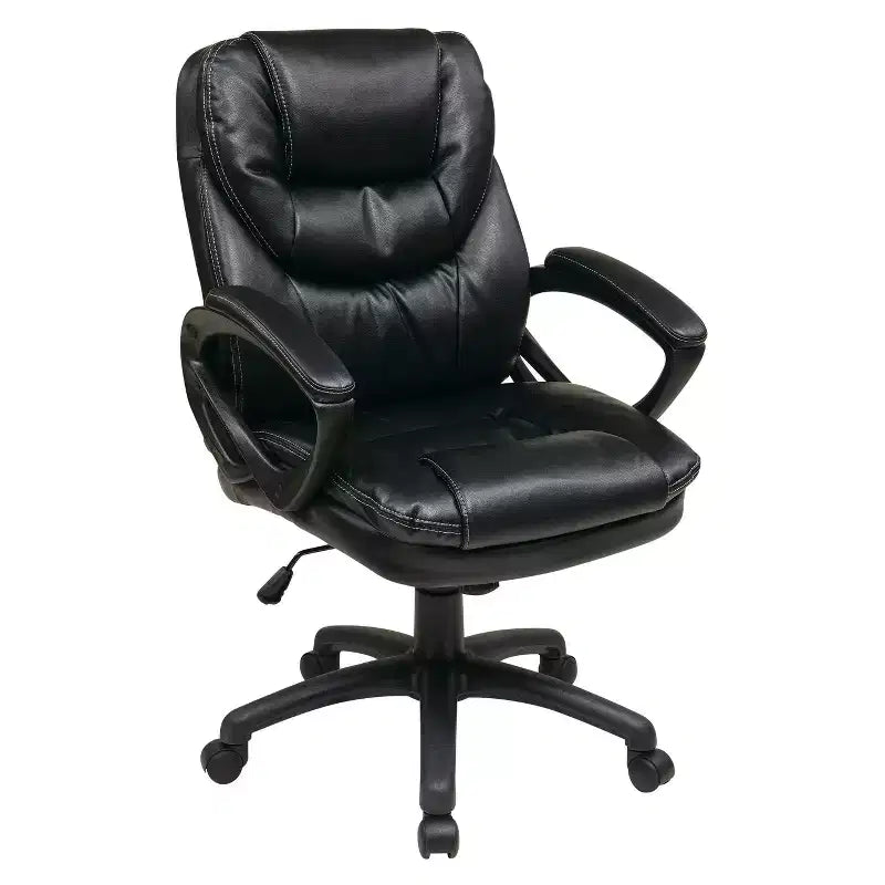 Faux Leather Managers Chair with Padded Arms - OSP Home Furnishings