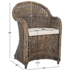 SAFAVIEH Sinja Yellow Rattan Club Chair - 24  x 26  x 35  - 24Wx26Dx35H