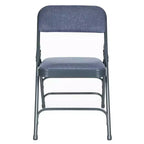 Set of 4 Deluxe Fabric Padded Triple Brace Folding Chairs - Hampden Furnishings