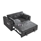 54 Pull-Out Sleeper Sofa Bed Double Seat Recliner Sofa Bed