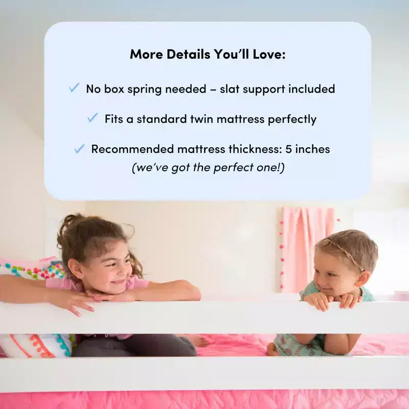 Max & Lily Solid wood L-Shaped Bunk Bed, Twin over Full with Bookcase for Kids