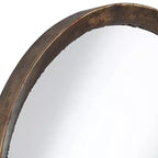 Uttermost Tortin Round Vanity Decorative Wall Mirror Rustic Hammered Jagged Metal Frame 34 Wide for Bathroom Bedroom Living Room Office Home Entryway