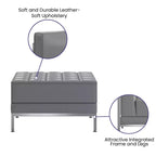 Flash Furniture HERCULES Imagination Series LeatherSoft Quilted Tufted Modular Ottoman