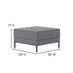 Flash Furniture HERCULES Imagination Series LeatherSoft Quilted Tufted Modular Ottoman