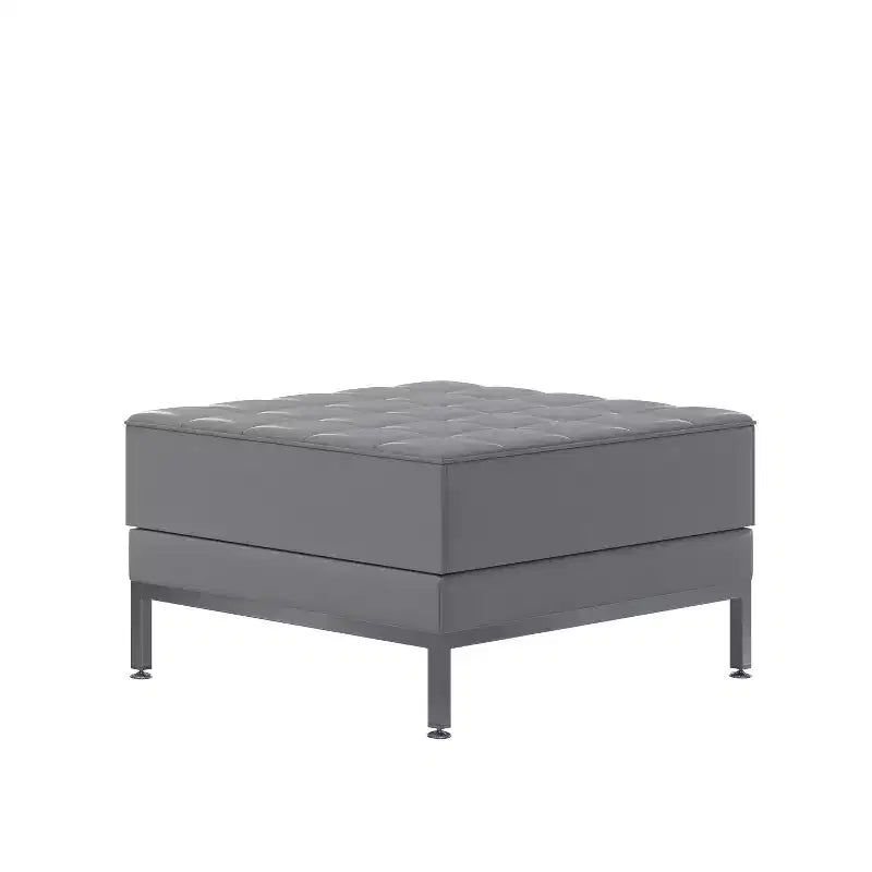 Flash Furniture HERCULES Imagination Series LeatherSoft Quilted Tufted Modular Ottoman