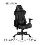 Flash Furniture Gaming Desk and Reclining Gaming Chair Set with Cup Holder and Headphone Hook