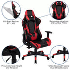 Flash Furniture Gaming Desk and Reclining Gaming Chair Set with Cup Holder and Headphone Hook