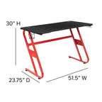 Flash Furniture Gaming Desk and Reclining Gaming Chair Set with Cup Holder and Headphone Hook