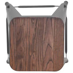 Flash Furniture 24 High Metal Counter-Height, Indoor Bar Stool with Wood Seat - Stackable Set of 4