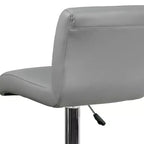 Flash Furniture Contemporary Vinyl Adjustable Height Barstool with Rolled Seat and Chrome Base