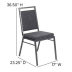 Flash Furniture HERCULES Series Square Back Stacking Banquet Chair with Silvervein Frame
