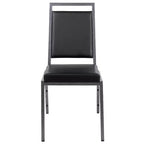 Flash Furniture HERCULES Series Square Back Stacking Banquet Chair with Silvervein Frame