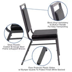 Flash Furniture HERCULES Series Square Back Stacking Banquet Chair with Silvervein Frame
