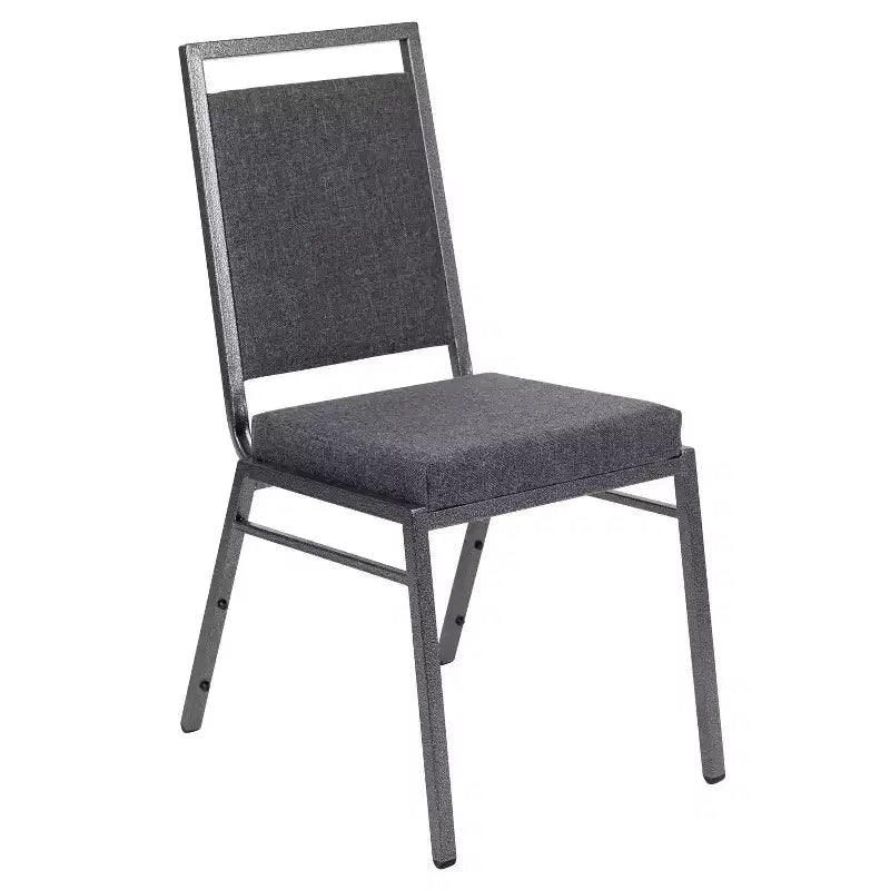 Flash Furniture HERCULES Series Square Back Stacking Banquet Chair with Silvervein Frame