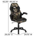 Flash Furniture Gaming Desk and Racing Chair Set with Cup Holder, Headphone Hook & 2 Wire Management Holes