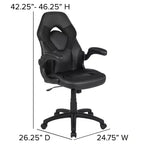 Flash Furniture Gaming Desk and Racing Chair Set with Cup Holder, Headphone Hook & 2 Wire Management Holes
