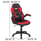 Flash Furniture Gaming Desk and Racing Chair Set with Cup Holder, Headphone Hook & 2 Wire Management Holes