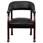 Emma and Oliver Conference Chair with Accent Nail Trim and Casters