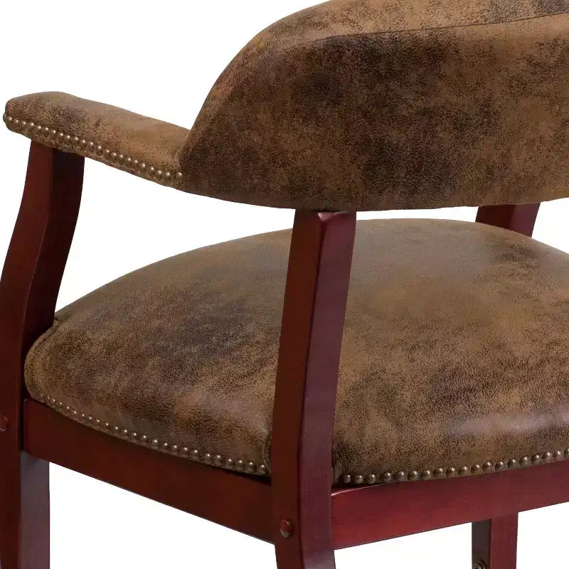 Emma and Oliver Conference Chair with Accent Nail Trim and Casters