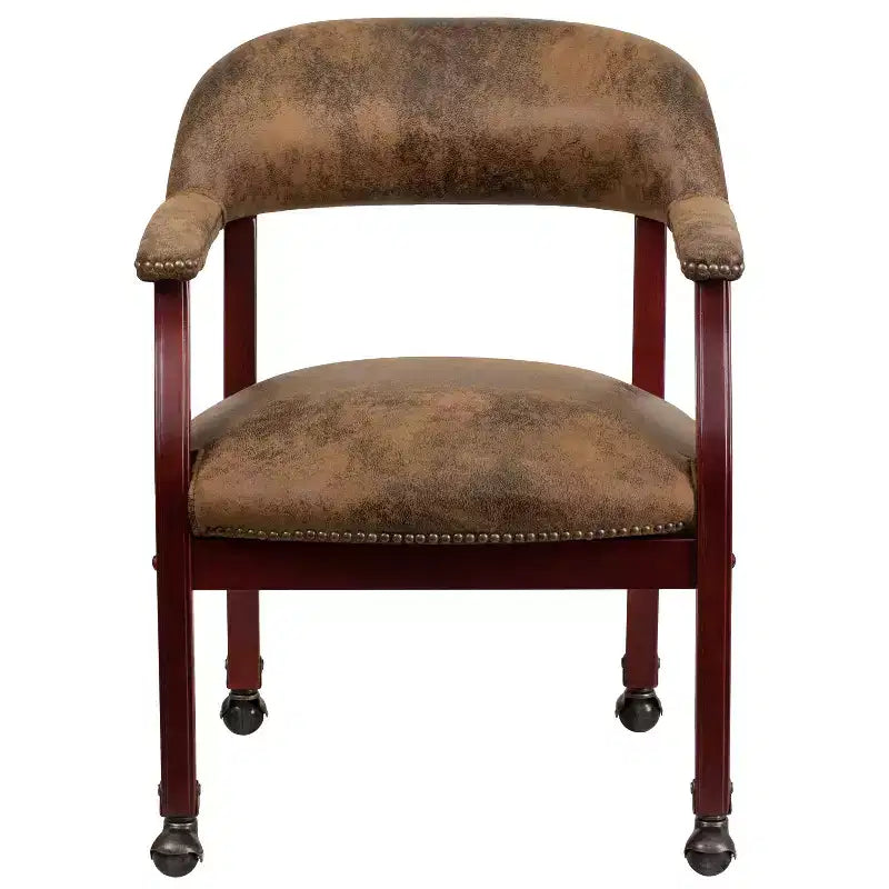 Emma and Oliver Conference Chair with Accent Nail Trim and Casters