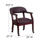 Emma and Oliver Conference Chair with Accent Nail Trim and Casters