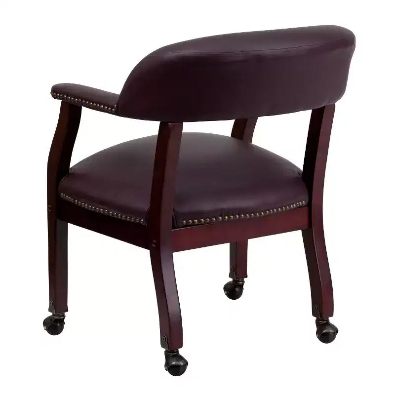 Emma and Oliver Conference Chair with Accent Nail Trim and Casters