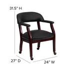 Emma and Oliver Conference Chair with Accent Nail Trim and Casters