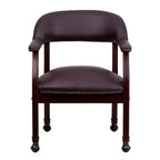 Emma and Oliver Conference Chair with Accent Nail Trim and Casters