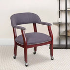 Emma and Oliver Conference Chair with Accent Nail Trim and Casters