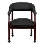 Emma and Oliver Conference Chair with Accent Nail Trim and Casters