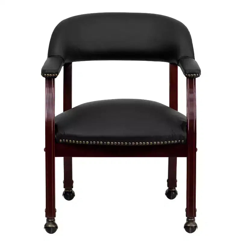 Emma and Oliver Conference Chair with Accent Nail Trim and Casters