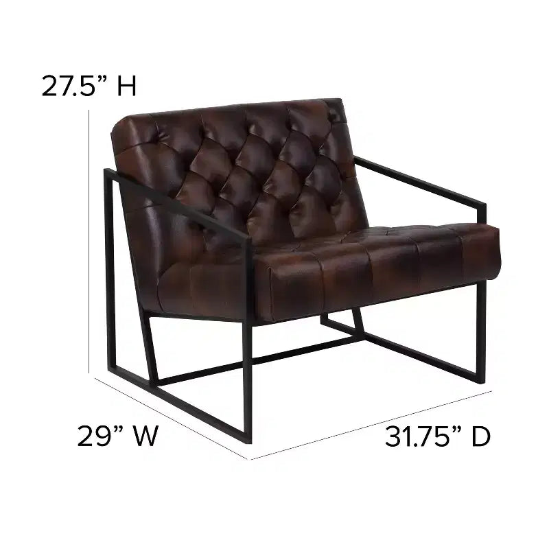 Emma and Oliver Home Office Tufted Lounge Accent Chair