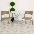 Emma and Oliver 2 Pack Home & Office Portable Party Events Padded Metal Folding Chair