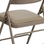 Emma and Oliver 2 Pack Home & Office Portable Party Events Padded Metal Folding Chair