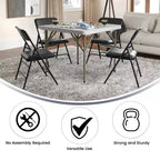 Emma and Oliver 2 Pack Home & Office Portable Party Events Padded Metal Folding Chair